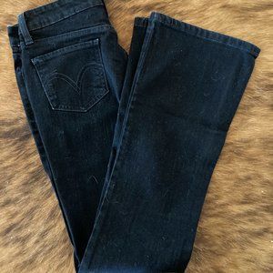 LEVI'S 518 SUPERLOW Black Jeans Size 1 M BOOTCUT Worn Once LEVIS 5 Pocket Pants